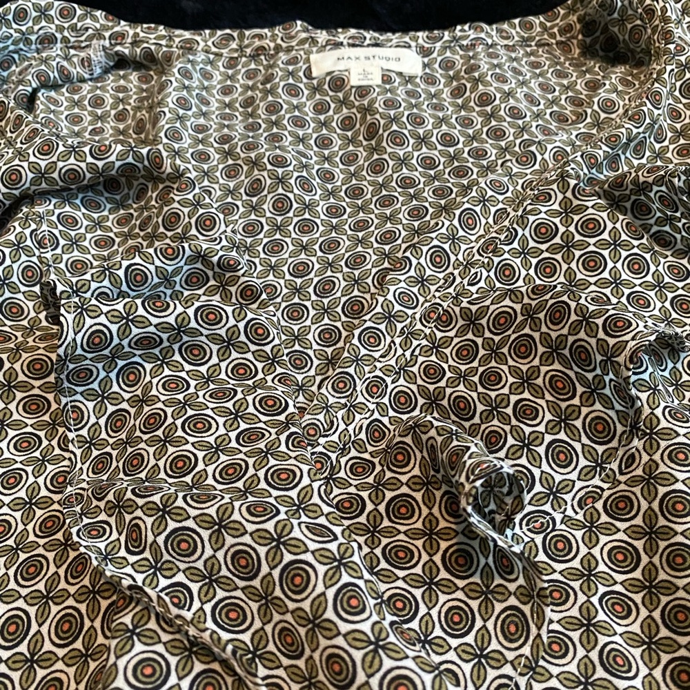 Max Studio Ruffle Blouse SZ L - Picture 7 of 8